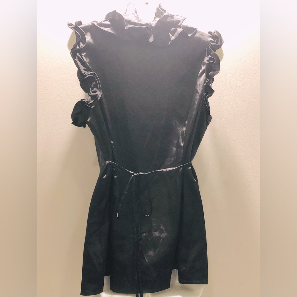 Black Ruffle Top - Picture 4 of 4
